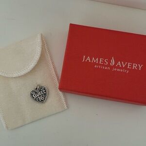 James Avery Silver Sweet 16 Heart Charm